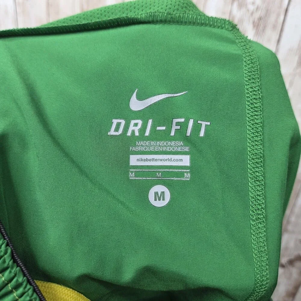 Nike Dri-Fit Oregon Ducks Shorts Mens Size Medium Green Yellow NCAA Basketball